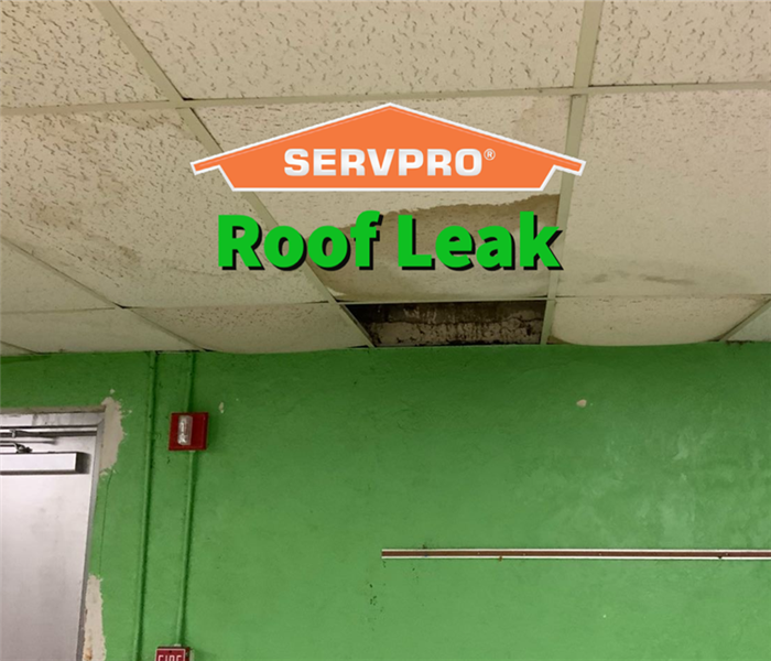 A roof leak and a Barrow County commercial property.